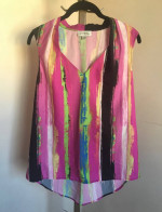 Tahari Abstract Print Blouse ~ Sz M