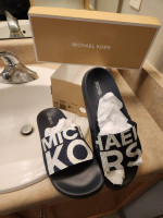 Women's size 10 slide on blue bling michael kor's summer sandle's