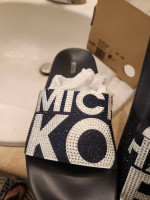 Women's size 10 slide on blue bling michael kor's summer sandle's