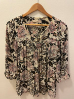 Off white and purple floral Ann Taylor loft womens too