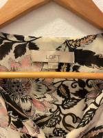 Off white and purple floral Ann Taylor loft womens too