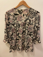 Off white and purple floral Ann Taylor loft womens too