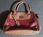 Tignanello 2-tone leather handbag purse