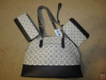 New w Tag Women's Satchel Bag Time and Tru 3 Piece Set