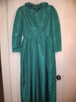Vintage 60s-70s Teal Designer "Jack Bryan" Formal Dress * Rhinestone *