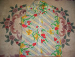 New Vintage 1970s Tropical Patchwork Print Blouses * Hot Stuff!