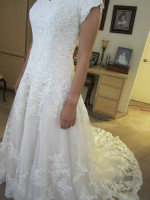 wedding dress and accessories