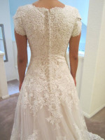 wedding dress and accessories