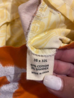 LOUDMOUTH Burnt Orange and Gray Cow Print Pants 38 x 32L