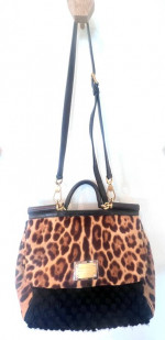 Authentic DOLCE GABBANA Miss Sicily HandBag Leopard $800. Orig$2740