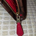 COACH Wristlet / Wallet Classic Canvas with Red Trim