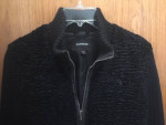 EXPRESS BLACK KNIT ZIP FRONT JACKET Sz Medium