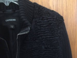 EXPRESS BLACK KNIT ZIP FRONT JACKET Sz Medium