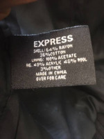 EXPRESS BLACK KNIT ZIP FRONT JACKET Sz Medium