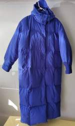 Eddie Bauer Vintage MEDIUM Blue Goose Down Unisex Full Length Swim Par