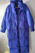 Eddie Bauer Vintage MEDIUM Blue Goose Down Unisex Full Length Swim Par