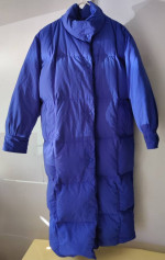 Eddie Bauer Vintage MEDIUM Blue Goose Down Unisex Full Length Swim Par