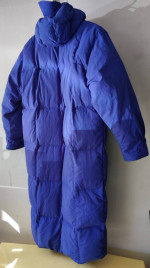 Eddie Bauer Vintage MEDIUM Blue Goose Down Unisex Full Length Swim Par