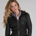 SUPERDRY DARK BROWN GENUINE LEATHER JACKET Sz SMALL Excellent