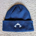 NEW Survey Monkey logo branded New Era dark blue knit cuffe beanie hat