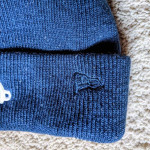 NEW Survey Monkey logo branded New Era dark blue knit cuffe beanie hat