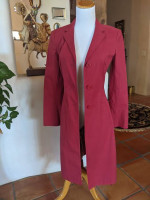 MOSCHINO Red Trench Coat Sz S Italy