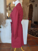 MOSCHINO Red Trench Coat Sz S Italy