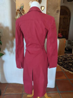 MOSCHINO Red Trench Coat Sz S Italy