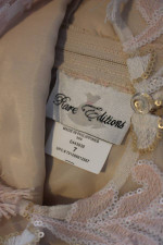 Rare Editions girl's peachy pearl white lace FANCY DRESS size 7