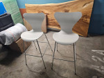 Dwr fritz Hansen series 7 bar stools. Qty 2