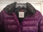 MONCLER PURPLE PUFFER WINTER DOWN JACKET Sz 4 Fits MEDIUM