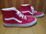 Vans Off The Wall Classic Sk8-Hi Red/White Suede High Tops Mens 10