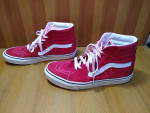 Vans Off The Wall Classic Sk8-Hi Red/White Suede High Tops Mens 10