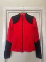 LULULEMON RED DARK GRAY FORME ZIP JACKET Sz 8