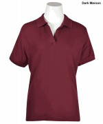 Ladies Fitness Polo, Dark Maroon, Small, by Vantage