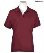 Ladies Fitness Polo, Dark Maroon, Small, by Vantage