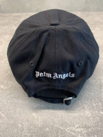 Palm Angels Black Cotton Embroidered Logo Baseball Cap