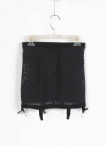 Vintage Black Lace Girdle With 6 Garters Size Small - Great!