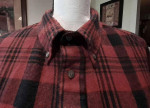 100 % Acrylic Plaid Button Down Shirt Size XL