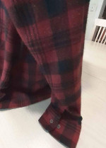 100 % Acrylic Plaid Button Down Shirt Size XL