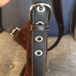 COACH brown suede crossbody purse