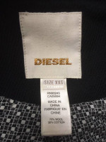 DIESEL WOMENS BLACK WOOL COTTON HOODED JACKET Sz XXS NEW