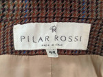 Plaid Wool Blazer Pilar Rossi Italy Womens 14