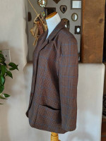 Plaid Wool Blazer Pilar Rossi Italy Womens 14
