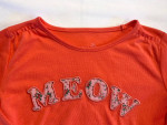 Our Generation girl's knit top size 10 MEOW long sleeve pinkish orange