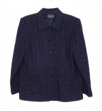 Sag Harbor Black Metallic Thread Knit Jacket