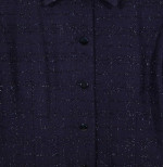 Sag Harbor Black Metallic Thread Knit Jacket