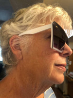 White Frame Gradient Tint Oversized Sunglasses