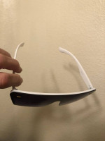 White Frame Gradient Tint Oversized Sunglasses