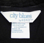 New with Tags Koret City Blues Blouse Dressy Crinkle Fabric